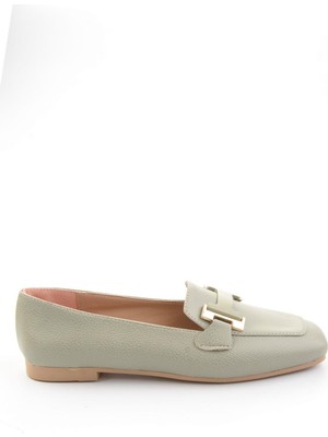 Bambi Su Yeşili  Kadın Loafer Ayakkabı K01641022709