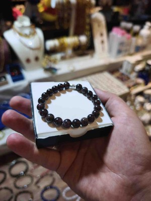 Mihrim Naturel Orjinal Garnet Lal Taşı Bileklik, Topraklama Yaşam Enerjisi Taşı Kök Çakra Doğaltaş