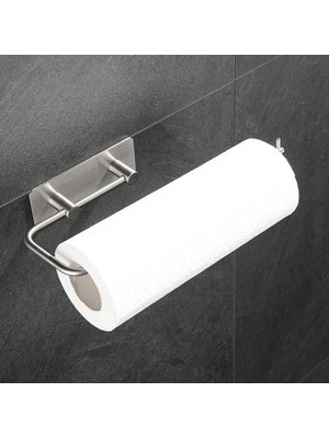 Belirtilmemiş Deltahome Paslanmaz Çelik Kağıt Rulo Havlu Tutucu Peçetelik - Inox - Kendinden Yapışkanlı