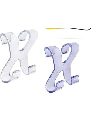 Belirtilmemiş 2 Adet Titiz Plastik Havlupan Askısı Hang It, Şeffaf, 85MM x 90MM, Banyo Radyatörü Için Pratik Havl