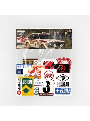 Baprile Hayali Şampiyona Ralli Sponsor Çıkartmaları 24 Adet Suya Dayanıklı Laptop Termos Telefon Etiket Seti