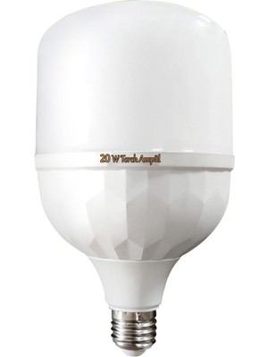 Belirtilmemiş Tasarruflu Torch Ampul 20 W LED Lamba Beyaz E27 Duy 25.000 Saat Uzun Ömürlü 220 Volt Elektrik 1 Ade
