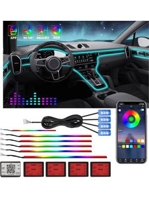 OEM Navimex NAV-AL222 Araç Ambians Ortam LED Kontrollü Bluetooth Androıd Ios (Sese Duyarlı)
