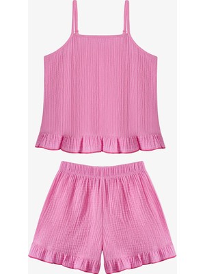 Penti Kız Çocuk Pembe Pinky Fırfırlı Bikini Takımı