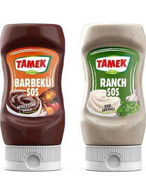 Belirtilmemiş Tamek Barbekü Ranch Sos, Çift Paket, Worcester Soslu Barbekü Ekşi Kremalı Ranch Sos, 2'li Set