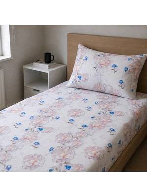 Freyja Home %100 Pamuk Tek Kişilik Çarşaf Takımı | Sakura Esintisi