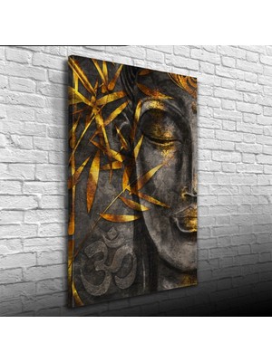 İşsevenler Soyut Gri ve Altın rengi Kadın Görseli Kanvas Tablo 50 x 70