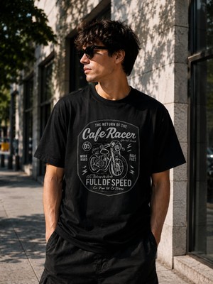 Montree Erkek Oversize Baskılı %100 Pamuk T-Shirt