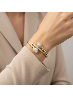 Xupıng Jewelry Yılan Model Zirkon Taşlı Bilezik