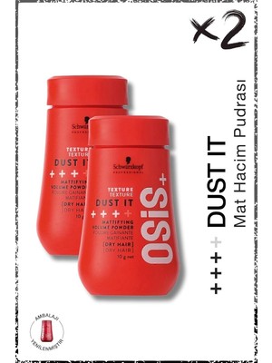 Belirtilmemiş Schwarzkopf Dust It Güçlü Tutuş Mat Hacim Saç Pudrası 10G x 2 Adet | Powder Mat Toz Wax