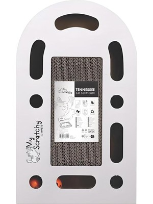 Belirtilmemiş M-Pets My Scratchy Tenneessee Karton Tırmalaması Beyaz 50X30X6CM