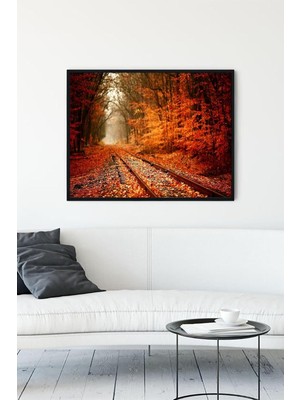 Belirtilmemiş Postermanya (PSTER12272) Sonbahar Manzara Çerçeveli Tablo 4 (50X70CM)