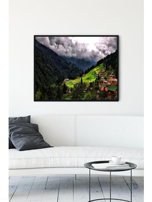 Belirtilmemiş Postermanya (PSTER13652) Ayder Yaylası Manzara Çerçeveli Tablo (50X70CM)