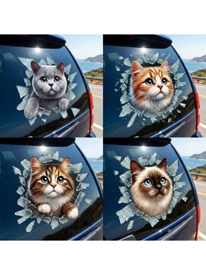 Runaway Kedi Tasarımlı Araç Stickerı