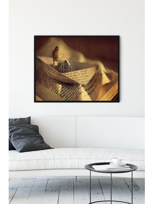 Belirtilmemiş Postermanya (PSTER11723) Sanatsal Kitap Çerçeveli Tablo 4 (21X30CM)