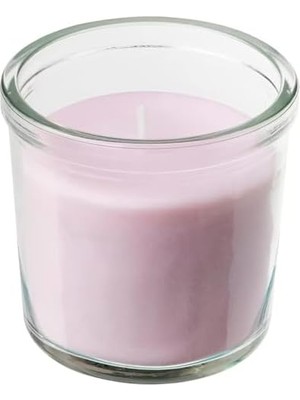 HBMB Store Lugnare Cam Içinde Kokulu Mum, (Yasemin/pembe), Çap: 7,5 cm