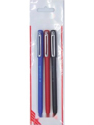 Esranın Dünyası 0.7 mm Yağ Bazlı Kapaklı Roller Kalem - Siyah-Kırmızı-Mavi