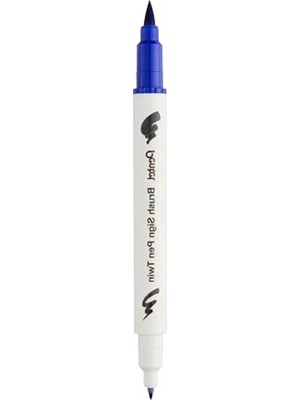 Esranın Dünyası Mavi Renkli Çift Taraflı Fırça Uçlu Kalem, Brush Sing Pen Twin