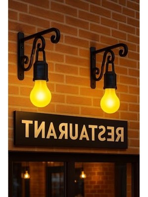 Esranın Dünyası Güneş Enerjili 2 Li LED Dış Mekan Lamba Seti, Su Geçirmez ve USB Şarjlı