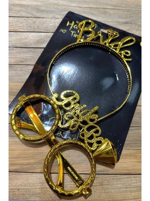 HBMB Store Bride To Be Tac Gözlük Set Gold