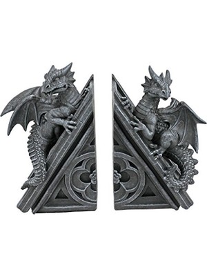 Esranın Dünyası Gotik Kale Ejderhası Şeklinde Kitap Desteği, 12,5 x 4 x 20,5 cm