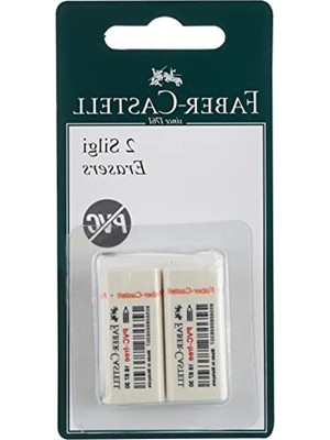 Esranın Dünyası Faber-Castell 2 Plastik Silgi 7086/30 (Beyaz)