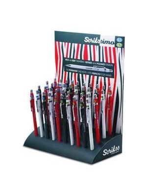 Scrikss Simo Mekanik Kurşun Kalem 05 ve 07 mm Renkli 40'li Stand