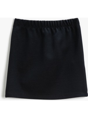 Koton Beli Lastikli Basic Etek