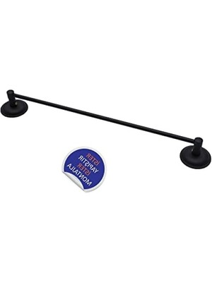 Esranın Dünyası Siyah Uzun Havluluk, 40 cm Banyo Askısı