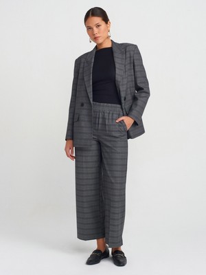 Dilvin 71579 Geniş Bacak Pantolon-Gri