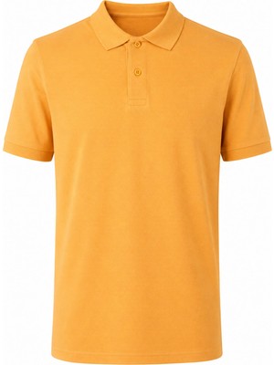 Trender 2127 Düz Pike Hardal Erkek Polo Yaka T-Shirt 26YL71L58019
