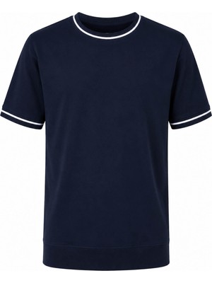 Trender 4035 O Yaka 36/1 Interlok Indigo Erkek T-Shirt 26YL71L58057