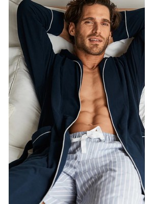 The White Company Pamuk Jersey Erkek Bornoz