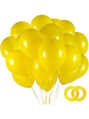 Esranın Dünyası Sarı Parlak Helyum Balon, 10 Adet Paket