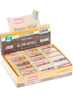 Şahin Kırtasiye Mikro Silgi 2B-30SPIRALLI Super Soft 30'lu Paket
