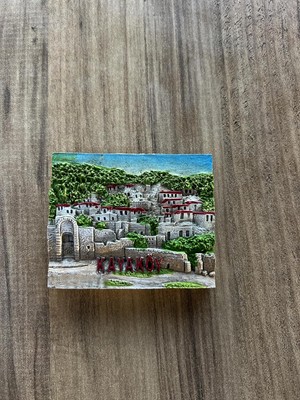 HBMB Store Magnet Fethiye Kayaköy, Dekoratif Turistik Buzdolabı Magneti, Tarihi Antik Kent Temalı, El Yapımı Hediyelik Eşya