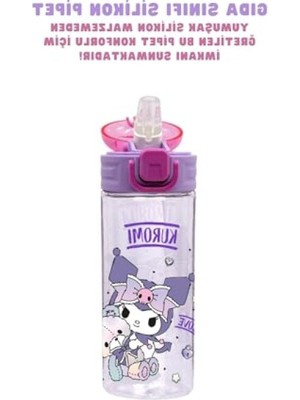 Esranın Dünyası 500ML Kapasiteli Kilitlenebilir Su Matarası - Pembe-Mor
