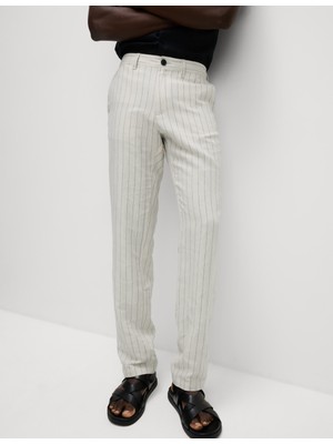 Marks & Spencer Regular Fit Keten Karışımlı Chino
