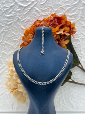 Livora Jewelry 925 Ayar Gümüş Sıra Taşlı Gurmet Zincir Kolye ve Bileklik Kadın Ikili Set