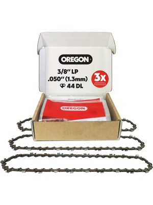 Oregon T44X3 Testere Zinciri, 3'lü Paket, Gri