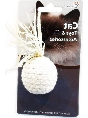Esranın Dünyası Düğümlü Ip Kedi Oyuncağı, 4.5 cm Çapında