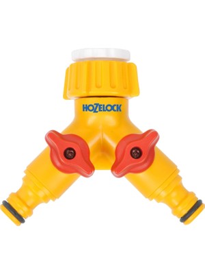 Hozelock 2256H Çift Çıkışlı, Ikili (2'), Vanalı Musluk Bağlantısı, Dağıtıcı Adaptörü