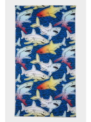 DeFacto Erkek Baskılı Plaj Havlusu Lacivert 70X130 Cm, E5398A825SM