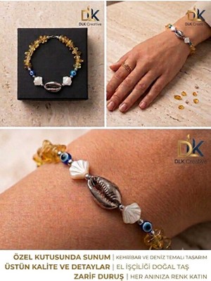 DLK Creative Kehribar ve Deniz Temalı Bileklik