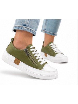 N Napa Shoe NP.8260F.AVAKADO Deri Sneaker