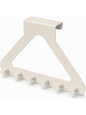 Larskas 6 Kancalı Modern Kapı Arkası Askı, Çok Amaçlı Metal Düzenleyici