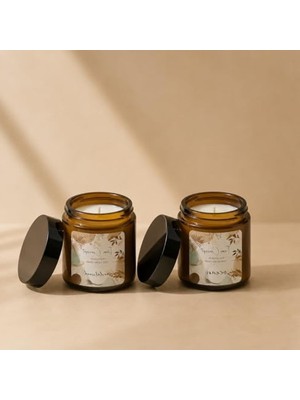 Larskas Kokulu Soya Mum Seti, Amber Kavanozda Sandalağacı ve Okyanus Aromalı