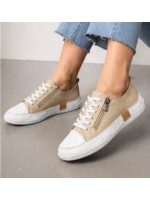N Napa Shoe NP.8260F.BEJ Deri Sneaker