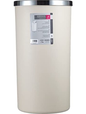 Larskas 30 x 56 cm Kapaklı Bej Çöp Kovası