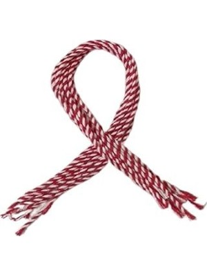 Larskas Kırmızı Beyaz Marteniçka Bilekliği - 30 Cm, 10 Adet